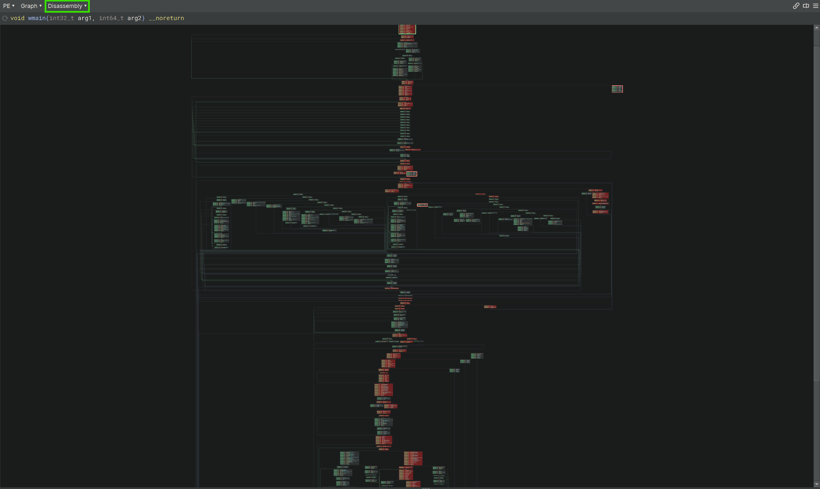 Block highlighting for wmain