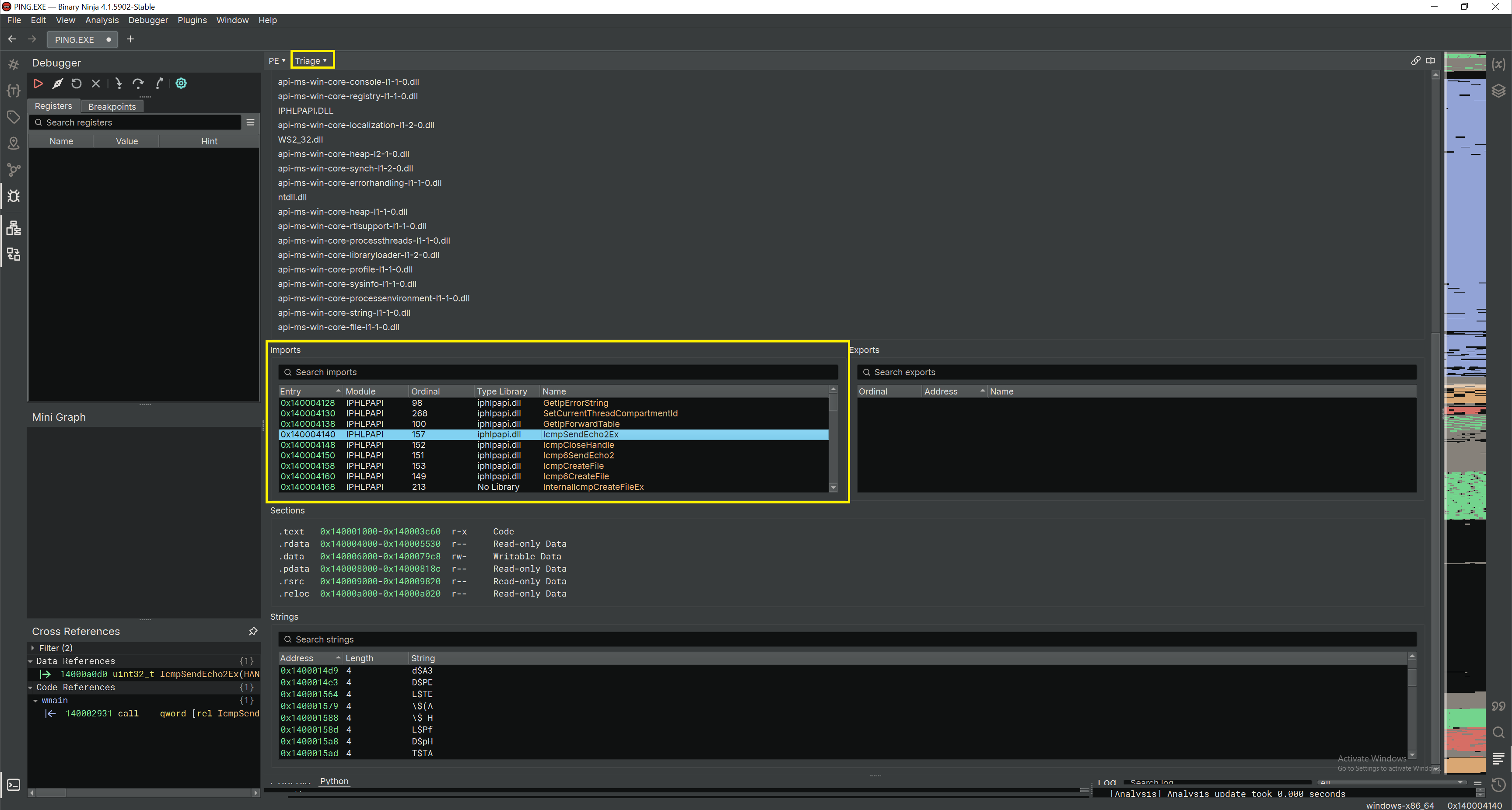 Binary Ninja&rsquo;s triage view