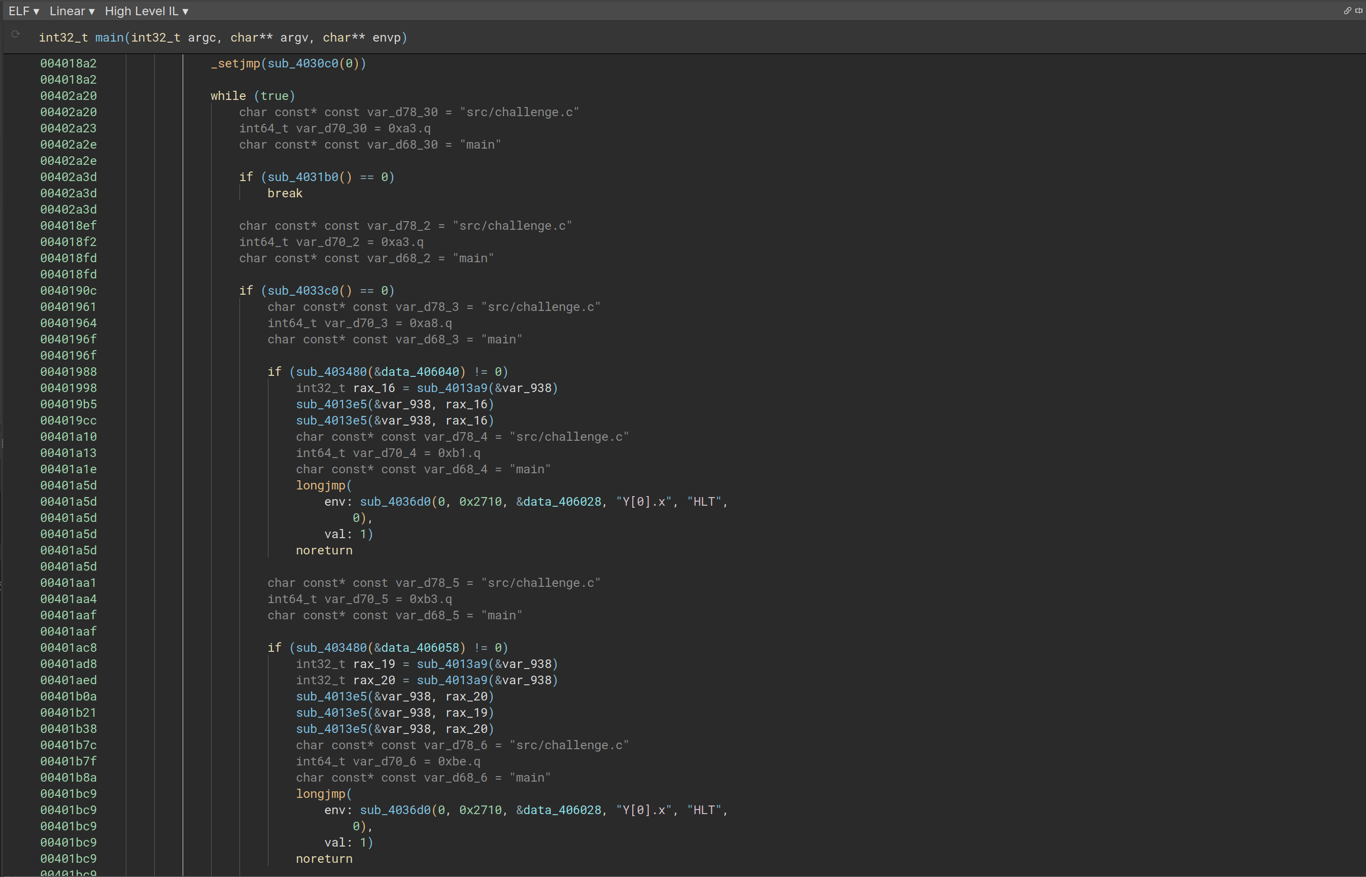 Decompilation for try harder