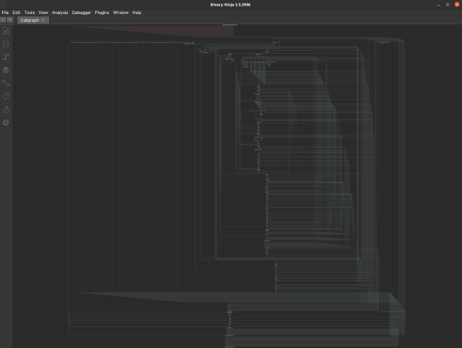 flowgraph displaying a callgraph for a toy binary